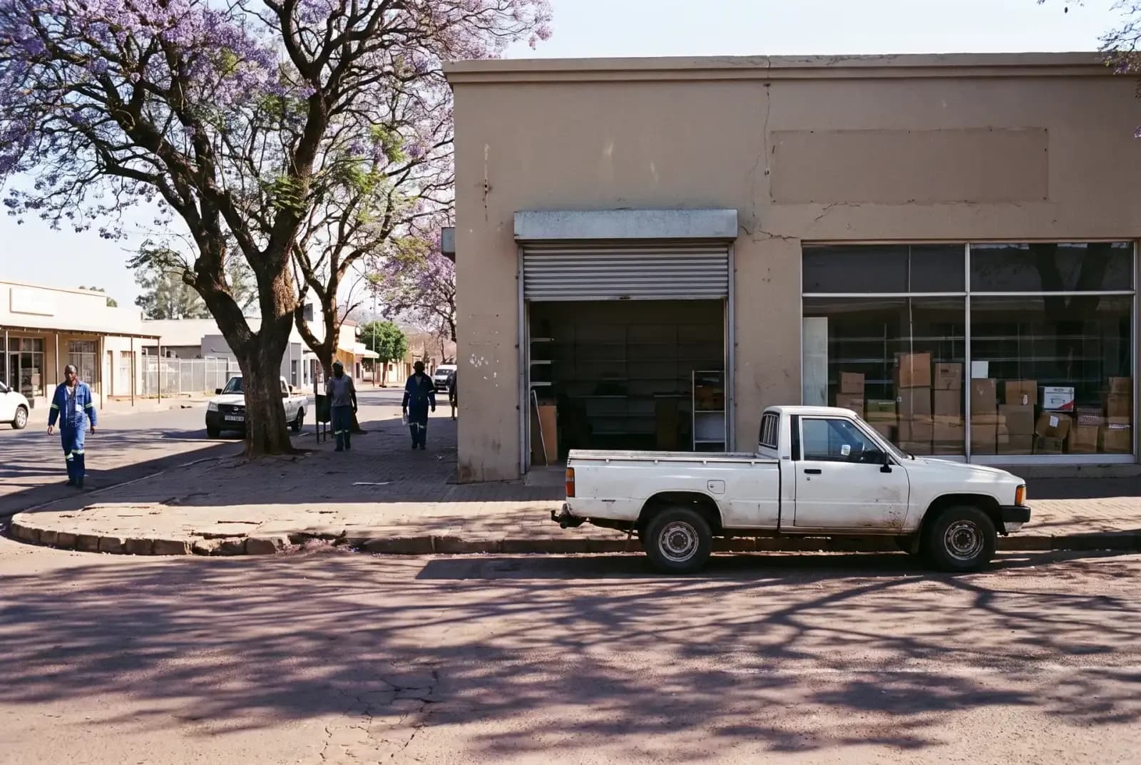 The Parts-Mall Benoni branch, roller door open onto the street.